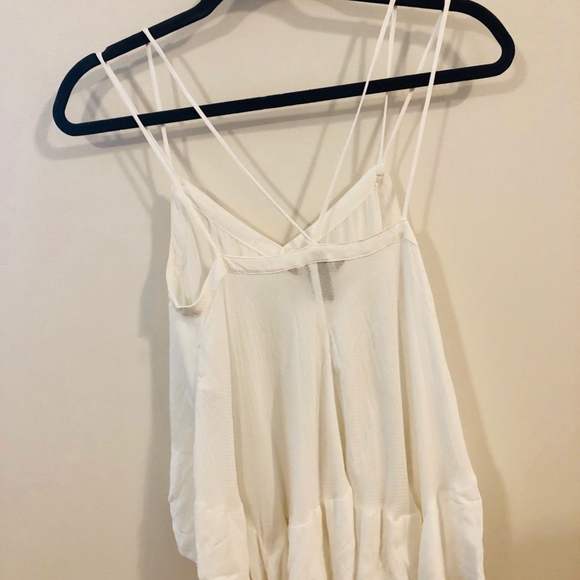 White Flowy Trapeze Tank - Picture 3 of 4
